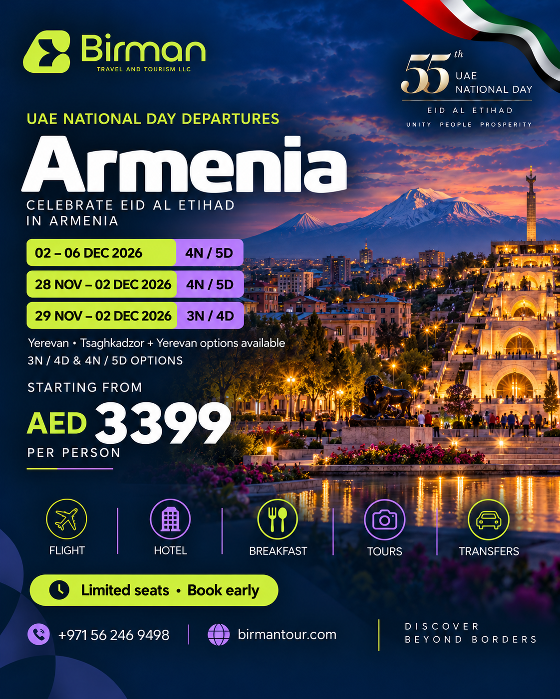 Birman Armenia UAE National Day promotional poster