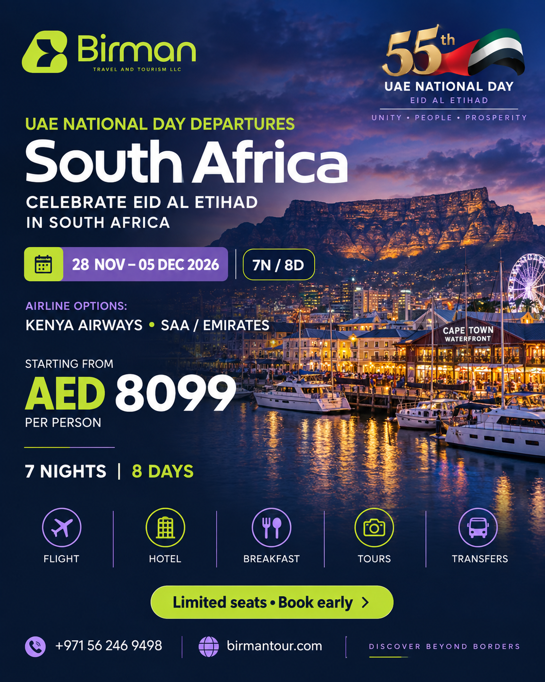 Birman South Africa UAE National Day promotional poster